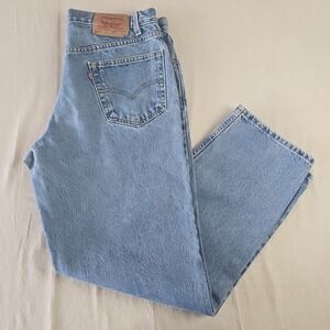 Levi's 550 Relaxed Fit Men's‎ 36x32 Denim Blue Jeans Y2K Faded Vintage 2002